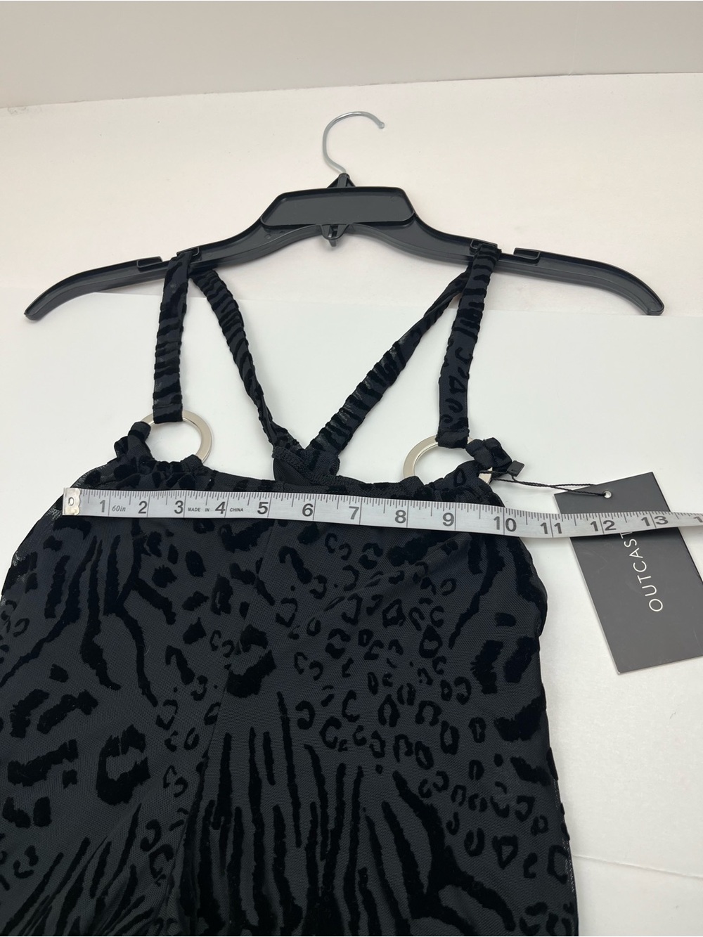 Outcast Jana Pants Black Animal Print Stretch Womens Size Small Low Rise NEW - Picture 8 of 14